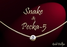 Snake - Pecka 5 - řetízek zlacený